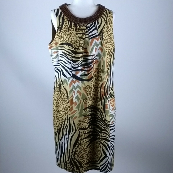 animal print dress size 14